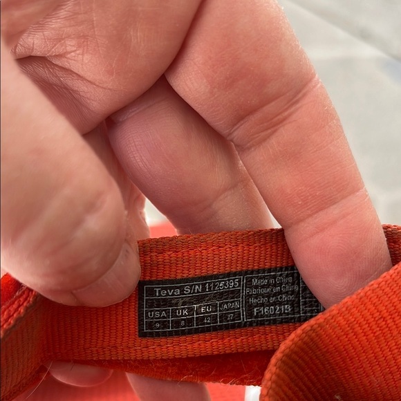 Polaroid Teva Red Sandals UK 42 Mens 9 Women 11 - Picture 7 of 7